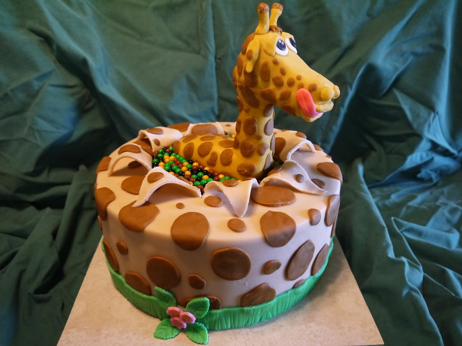 Giraffe Birthday Cake
 Giraffe Surprise Birthday Cake CakeCentral