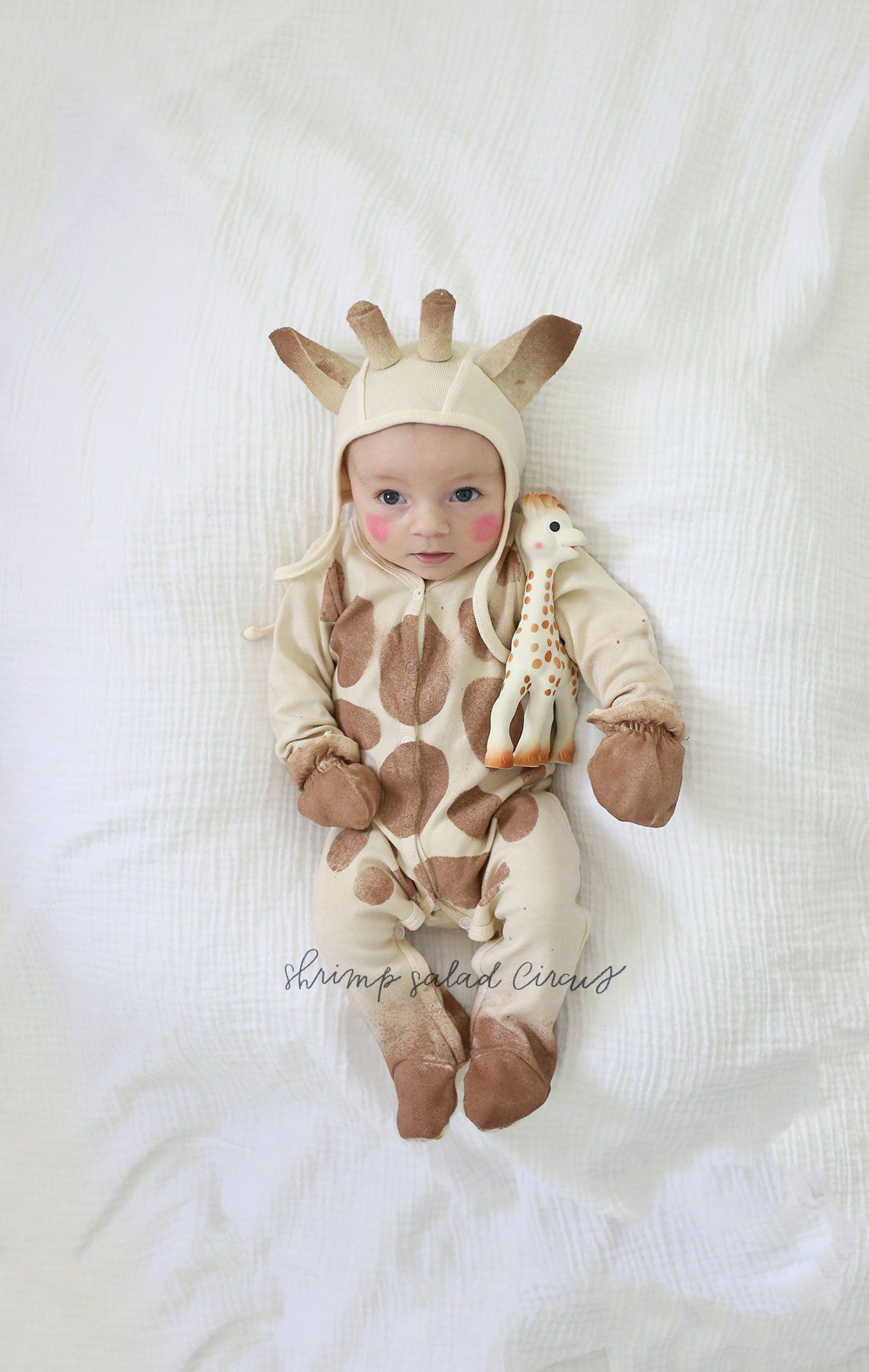 Giraffe Costume DIY
 DIY Sophie the Giraffe Baby Halloween Costume