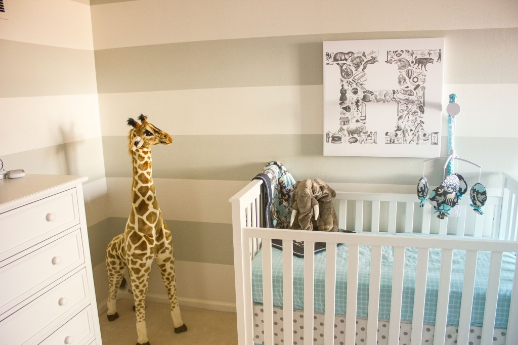 Giraffe Decorations For Baby Room
 Grey Aqua Giraffe Nursery Project Nursery