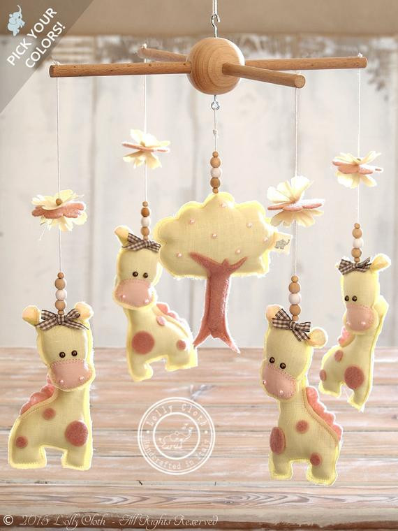 Giraffe Decorations For Baby Room
 Giraffe Baby Mobile Hanging Giraffe Nursery Decor by