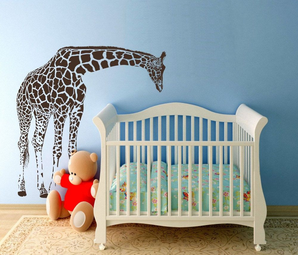Giraffe Decorations For Baby Room
 Sale LARGE Giraffe Baby Nursery Wall Decals by