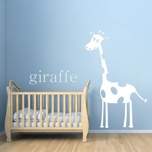 Giraffe Decorations For Baby Room
 Giraffe Modern Nursery Art Print in Orange Personalized