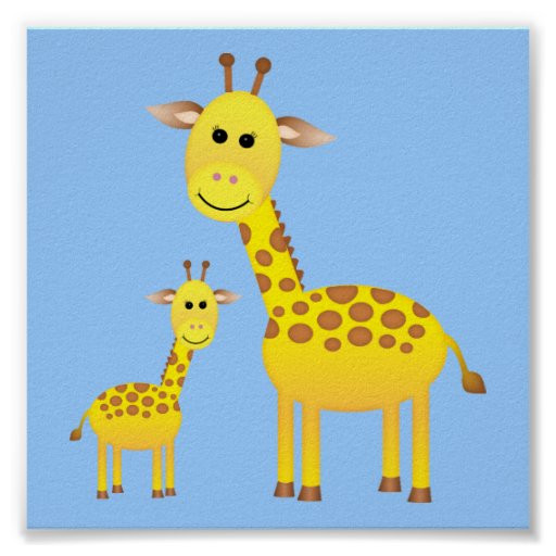 Giraffe Decorations For Baby Room
 Baby Giraffe Nursery Decor Poster