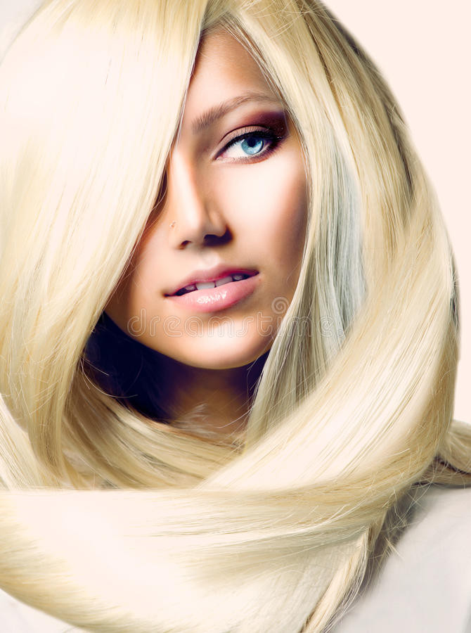 Girl Blonde Hairstyles
 Girl with Long Blond Hair stock photo Image of hairstyle