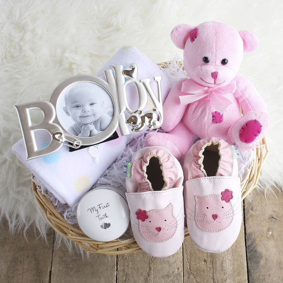 Girls Baby Gifts
 deluxe girl new baby t basket by snuggle feet