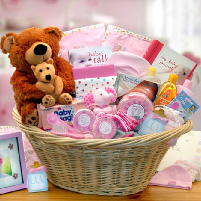 Girls Baby Gifts
 Deluxe New Baby Girl Gift Collection