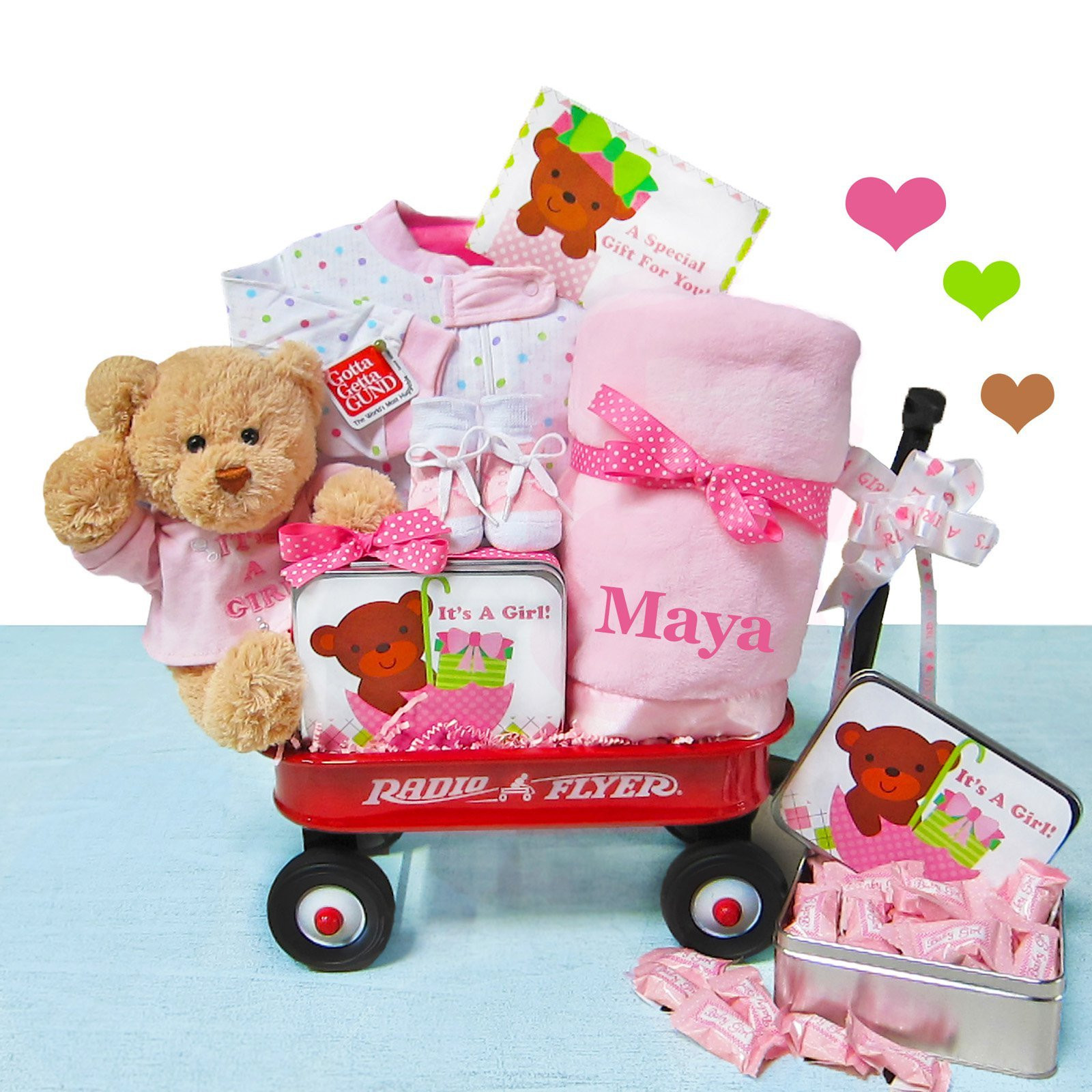Girls Baby Gifts
 It s A Baby Girl Wagon Gift Set – StorkBabyGiftBaskets