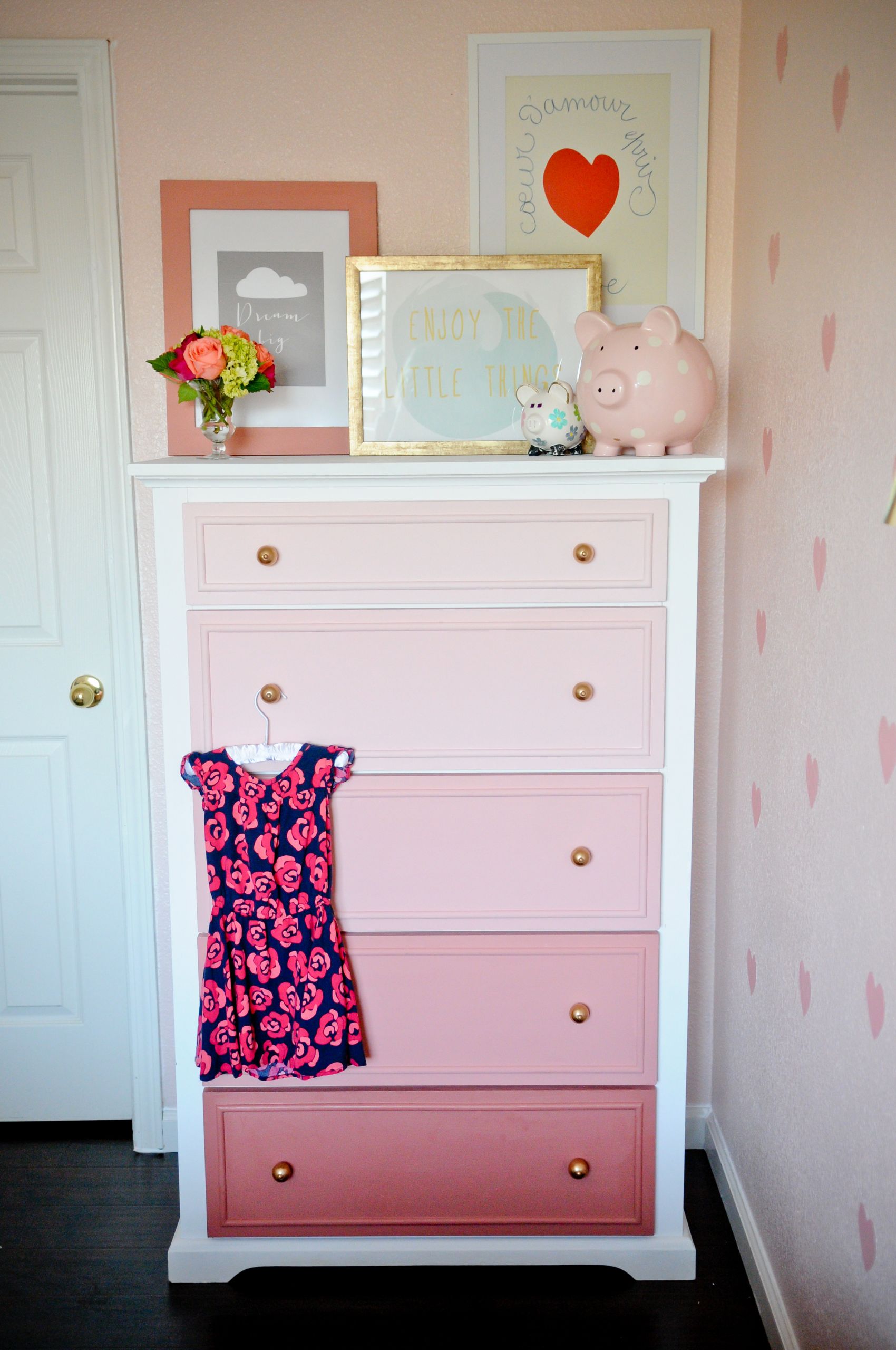 Girls Bedroom Dresser
 DIY Ombre Dresser Tutorial Project Nursery