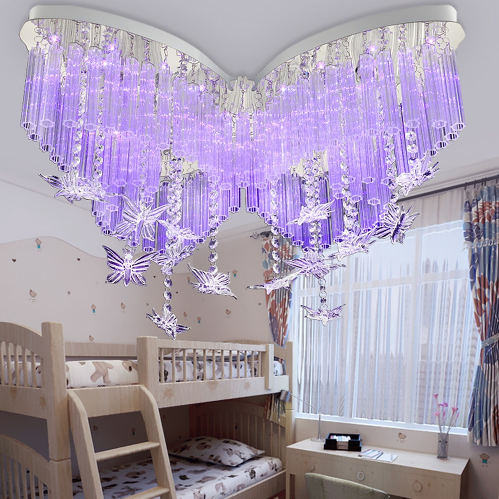 Girls Bedroom Lights
 children s lamp Butterfly LED Crystal Ceiling Lights