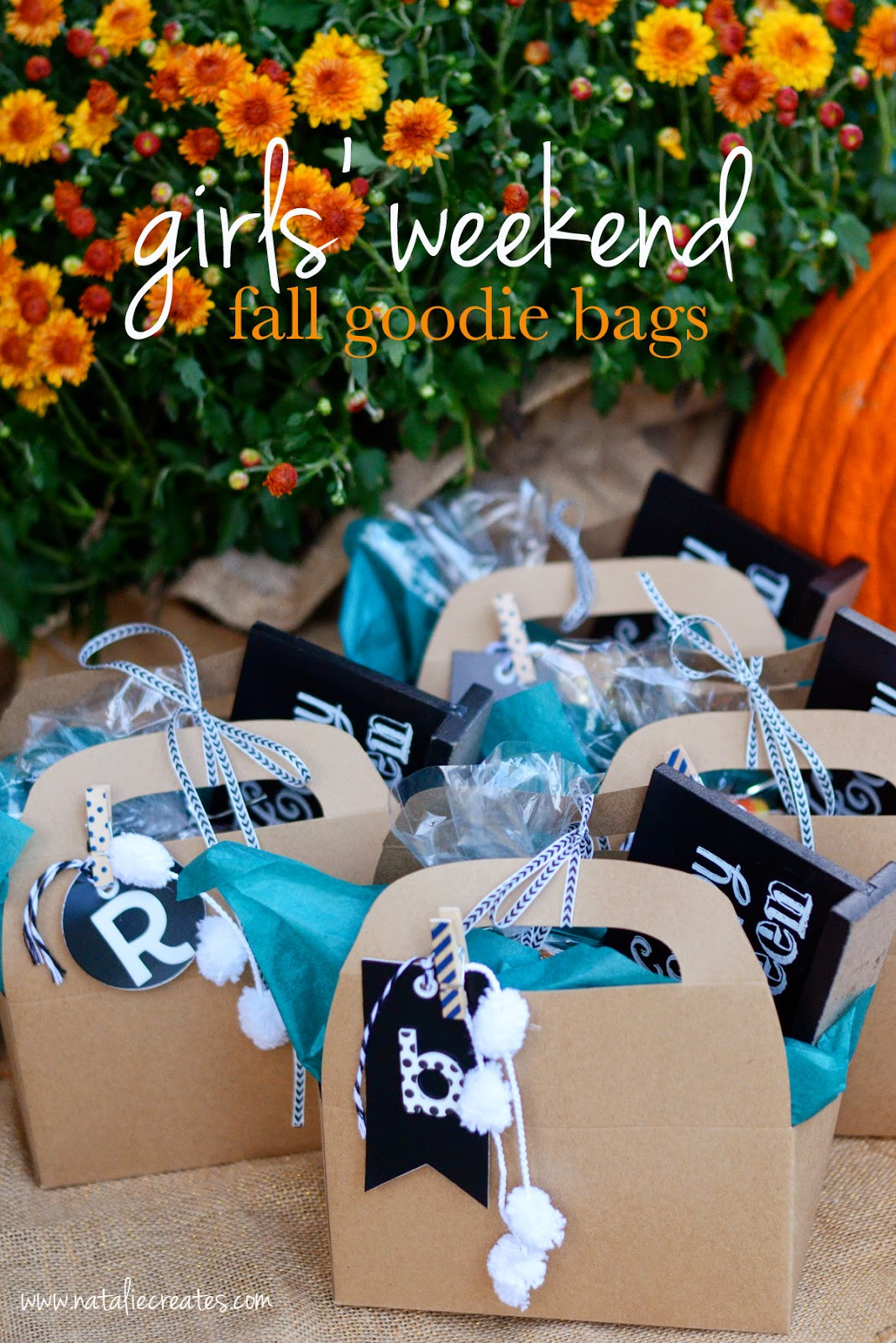 Girls Gift Bag Ideas
 natalie creates girls weekend fall goo bags fall