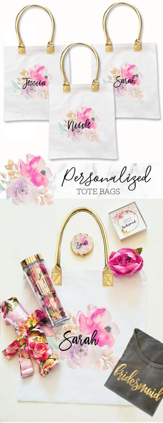 Girls Gift Bag Ideas
 Flower Girl Gift Bag Bridesmaid Tote Bag Bridesmaid Gift Bag