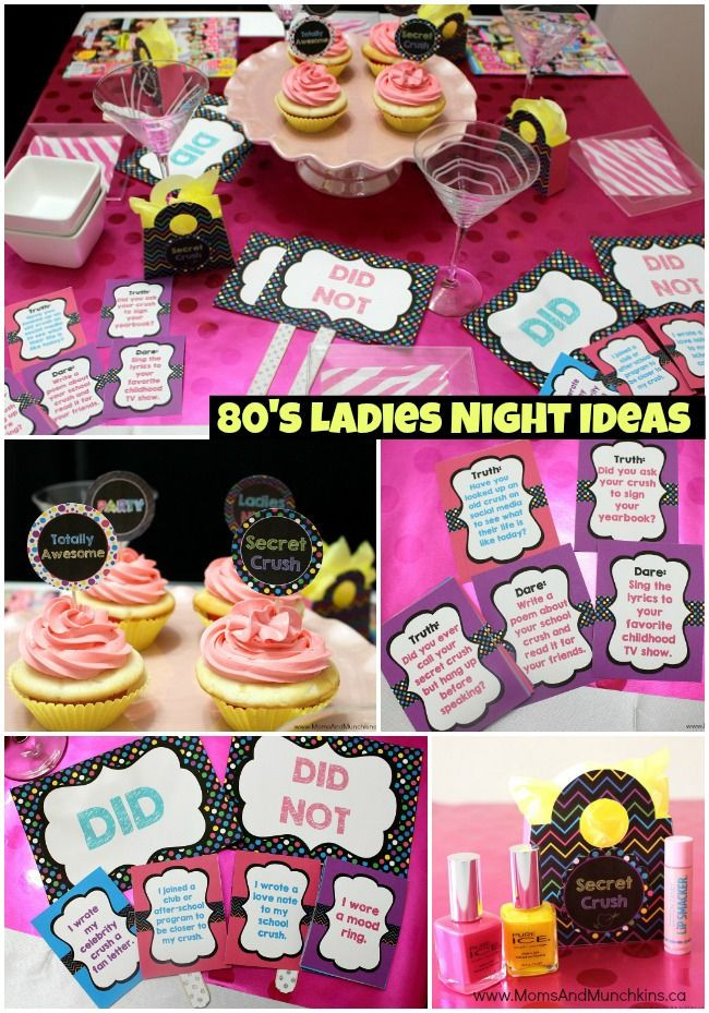 Girls Night In Ideas For Adults
 80 s La s Night Ideas & Printables