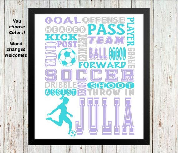 Girls Soccer Gift Ideas
 Girls Soccer Gifts Soccer girls room decor