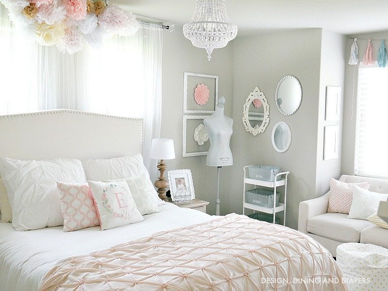 Girls White Bedroom
 Whimsical Little Girl s Room Reveal Taryn Whiteaker