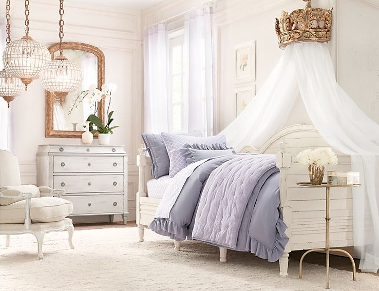 Girls White Bedroom
 Traditional Little Girls Rooms