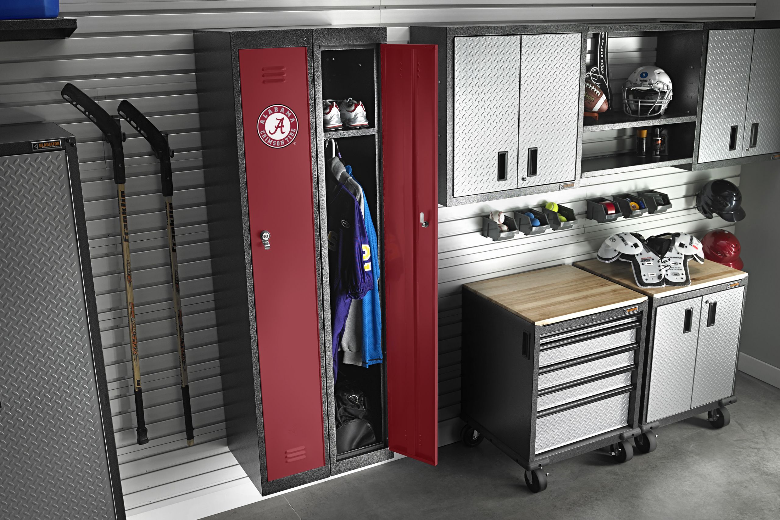 Gladiator Garage Organization
 Gear Up With Team Colors Remodeling