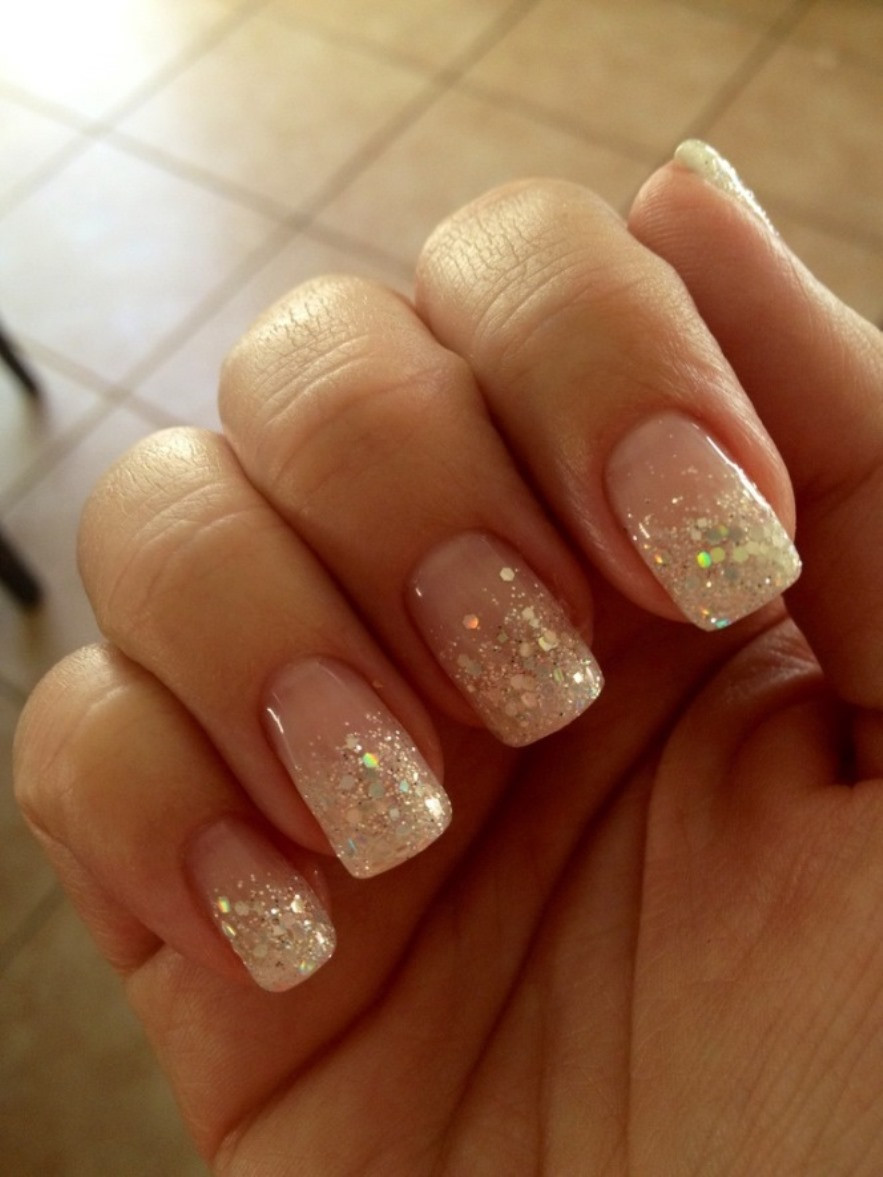 Glitter French Tip Nail Designs
 Glitter Nails