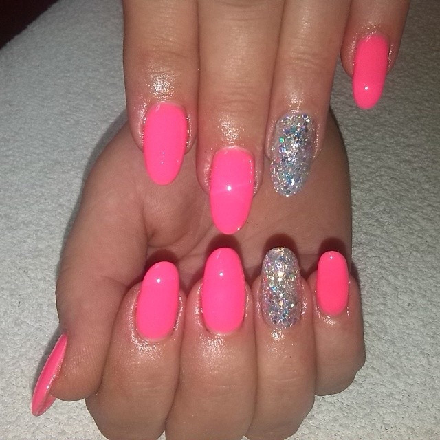 Glitter Pink Nails
 Neon Pink Nail Glitter s and for