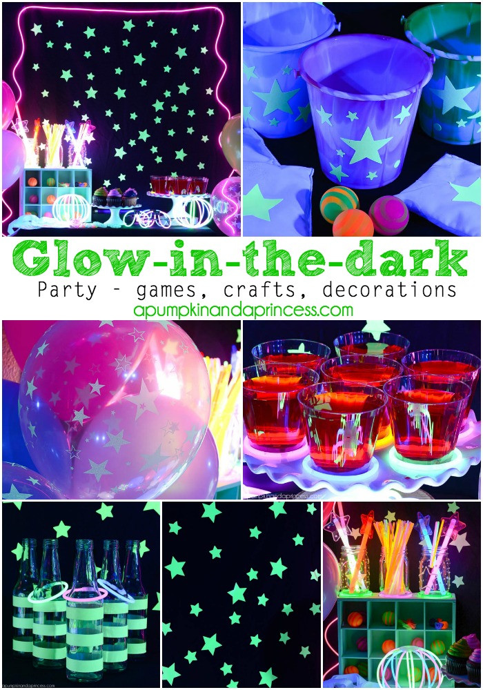 Glow In The Dark Ideas For A Birthday Party
 Glow in the dark Party A Pumpkin And A Princess