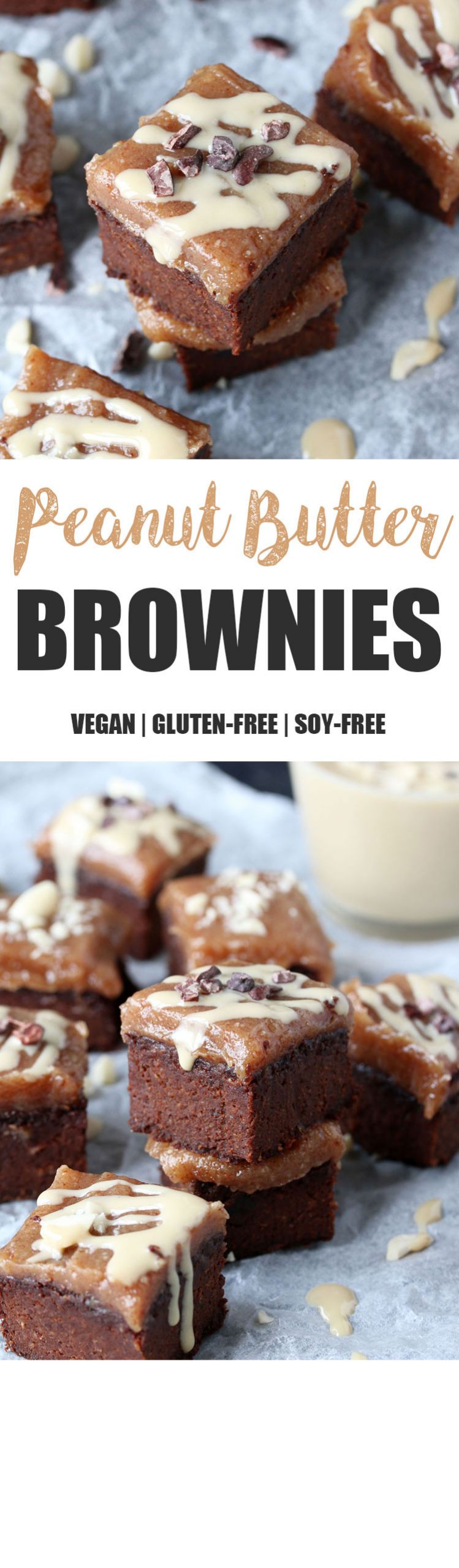 Gluten Free Peanut Butter Brownies
 Peanut Butter Brownies Vegan Gluten free & Refined Sugar