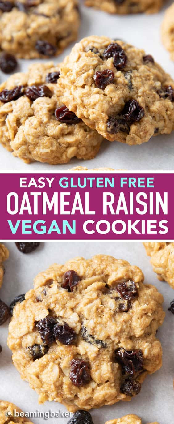 Gluten Free Vegan Oatmeal Raisin Cookies
 Easy Gluten Free Vegan Oatmeal Raisin Cookies Vegan