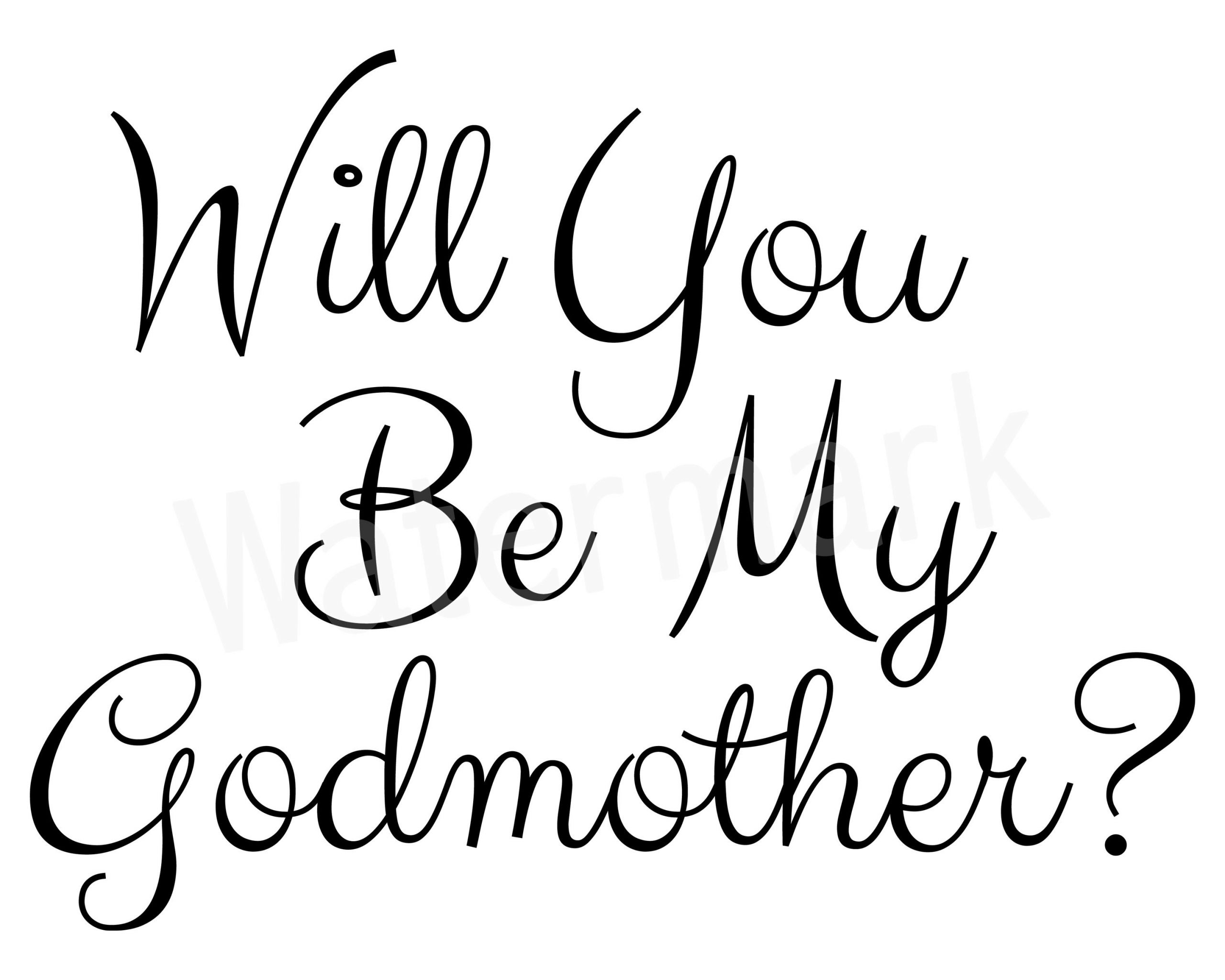 Godmother Quotes
 Will You Be My Godmother SVG Silhouette Quote Baptism SVG