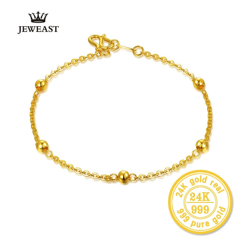 Gold Bracelet For Women
 BBB 24k Pure Gold Bracelet Lady Women Genuine Real Solid