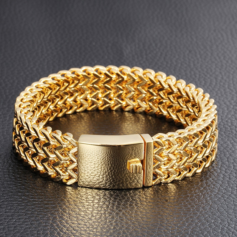 Gold Mens Bracelets
 TrustyLan New Bracelet Men Jewelry Jewellery Gifts For Him