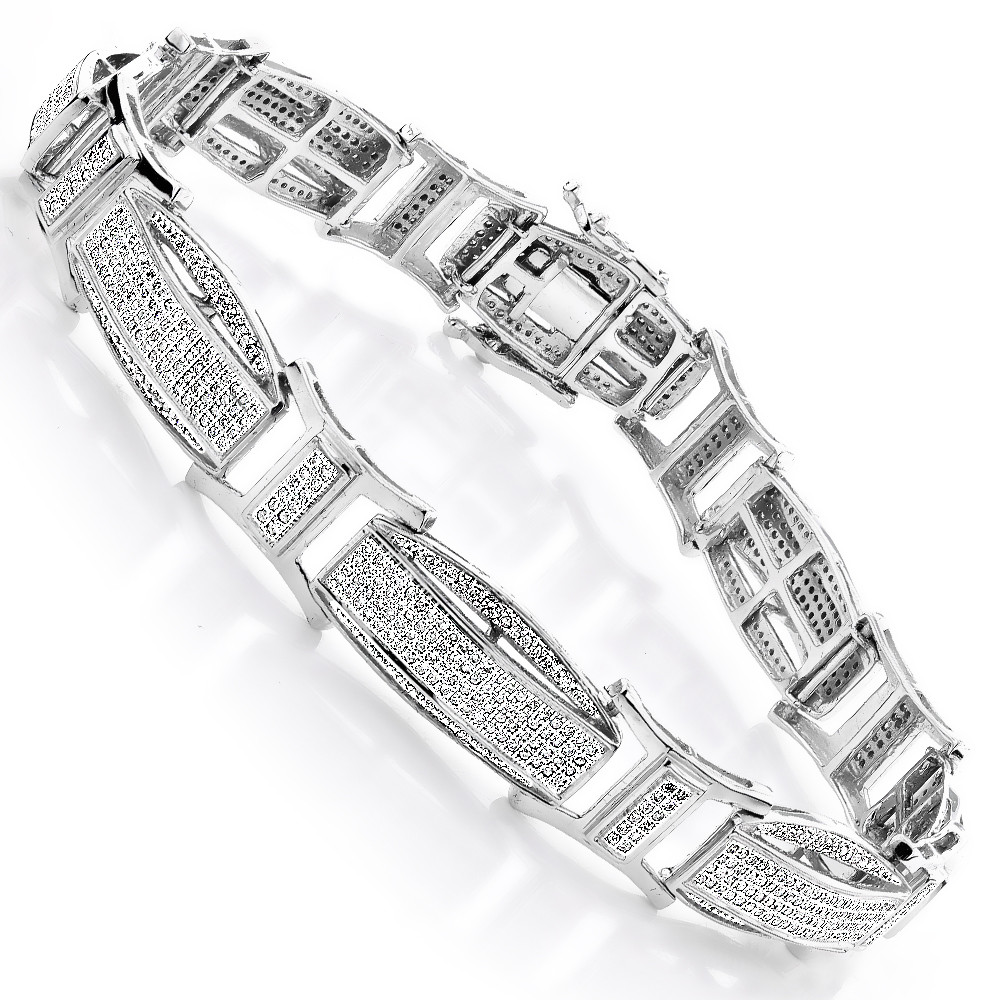 Gold Mens Bracelets
 Diamond Bracelets Gold Mens Diamond Bracelet 2 41ct