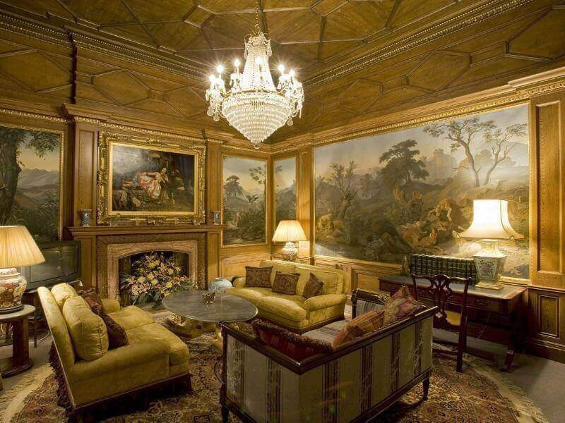 Gold Walls Living Room
 36 Elegant Living Rooms that are Richly Furnished & Decorated