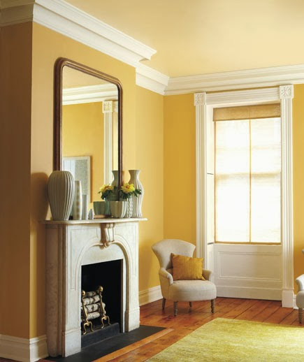Gold Walls Living Room
 Favorite Paint Color Fall Edition