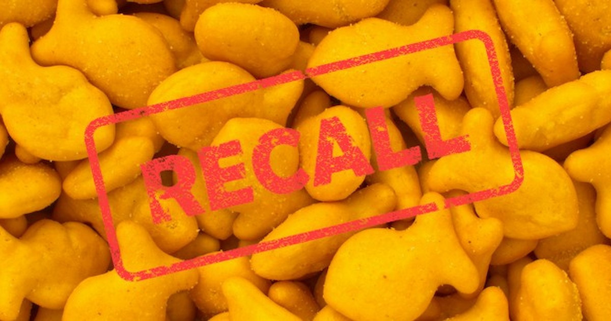 Goldfish Crackers Salmonella
 Four Varieties of Goldfish Crackers Recalled for