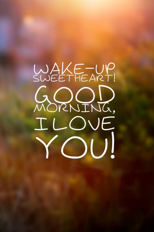 Good Morning I Love You Quotes For Her
 Wake up sweetheart Good morning I love you