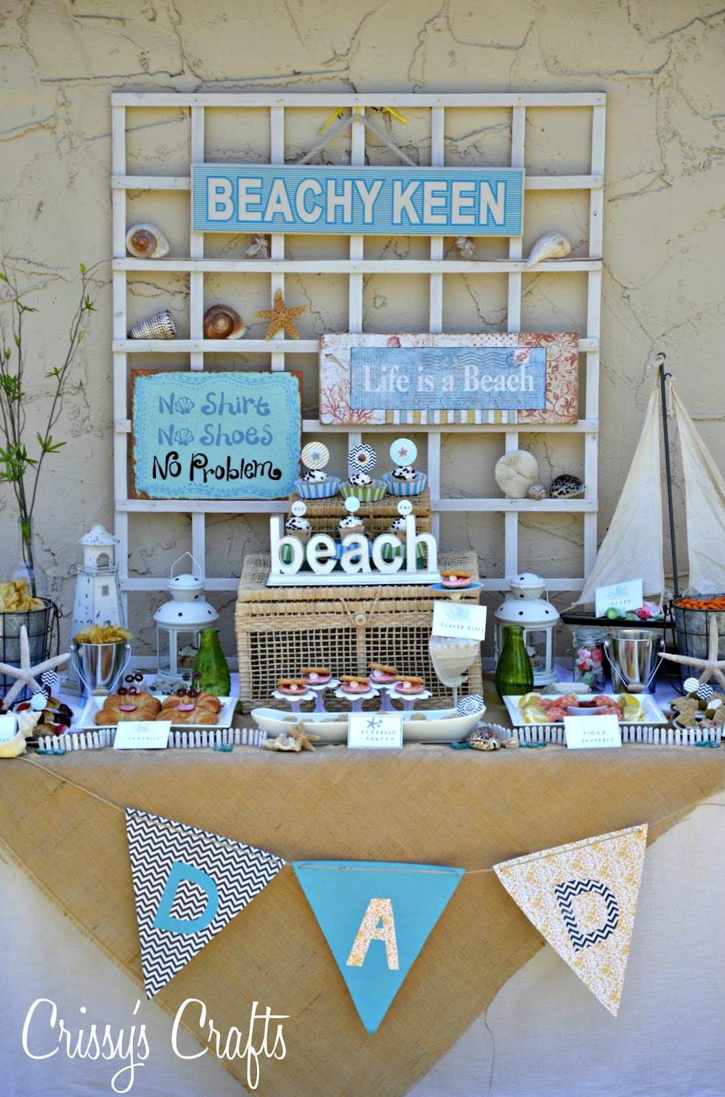 Graduation Favor Ideas For A Beach Party
 Crissy s Crafts Beachy Kneen Party