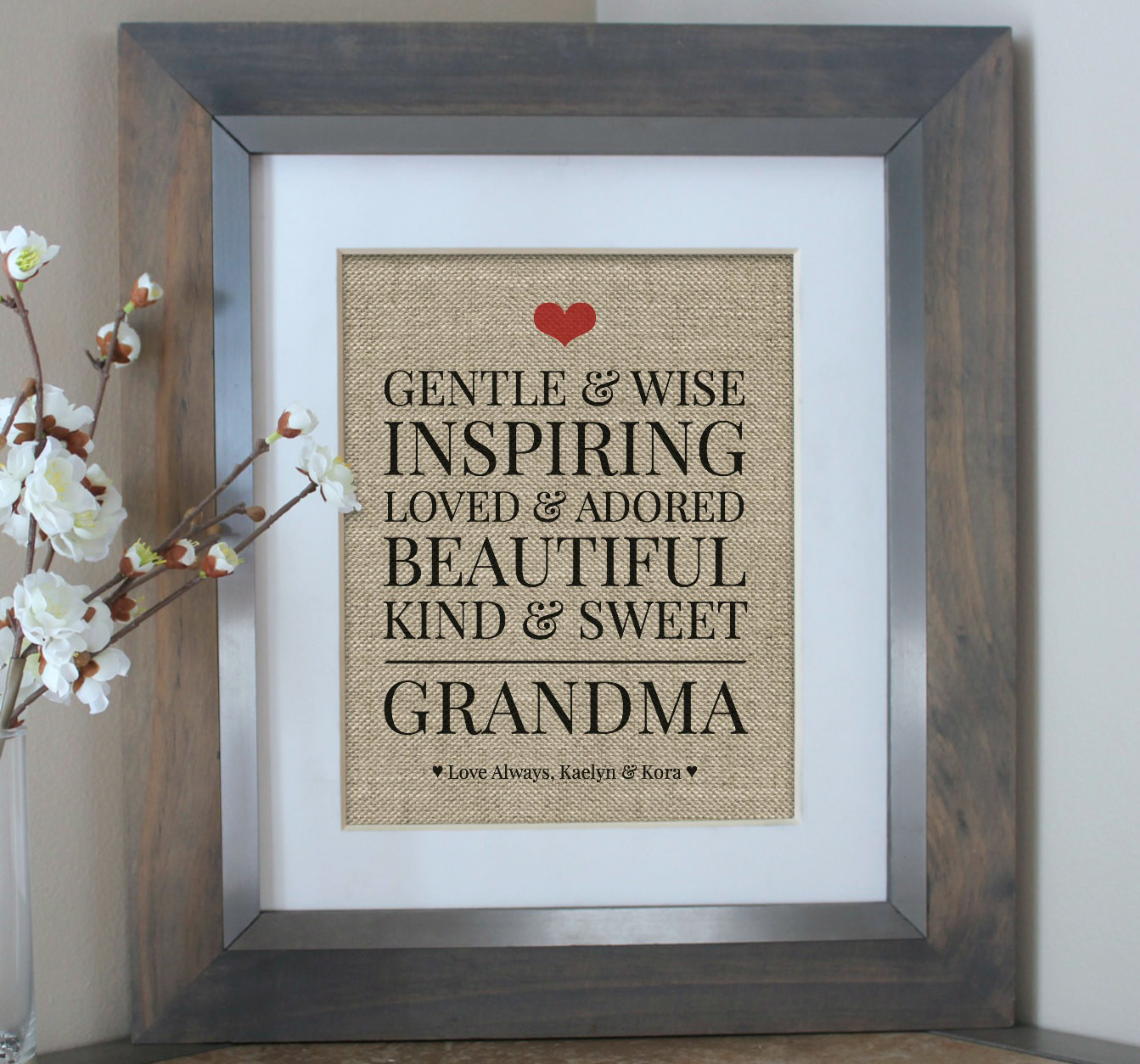 Grandmother Birthday Gift Ideas
 Grandma Gift from Kids Birthday Gift for by EmmaAndTheBean