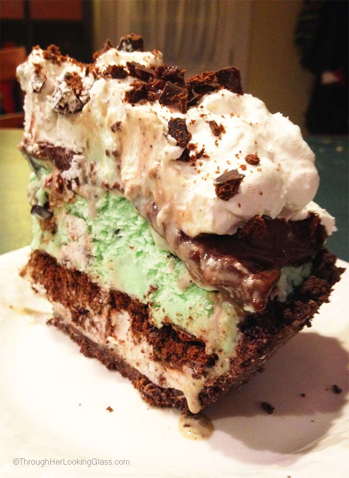 Grasshopper Pie Ice Cream
 Fudgy Grasshopper Ice Cream Pie Through Her Looking Glass