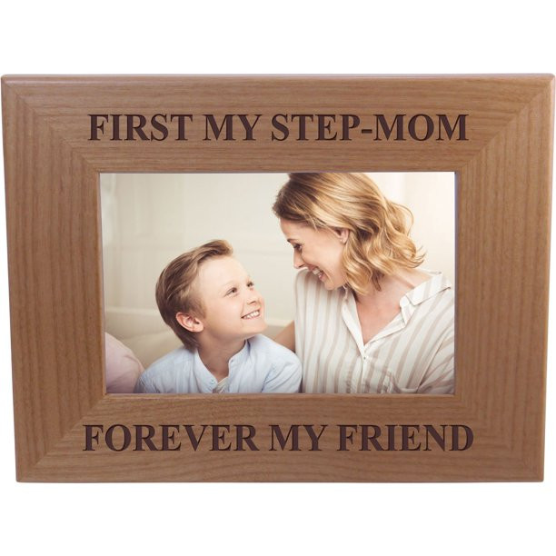 Great Birthday Gifts For Mom
 First My Step Mom Forever My Friend 4x6 Inch Wood