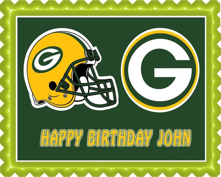 Green Bay Packers Birthday Cake
 GREEN BAY PACKERS Edible Cake Topper OR Cupcake Topper