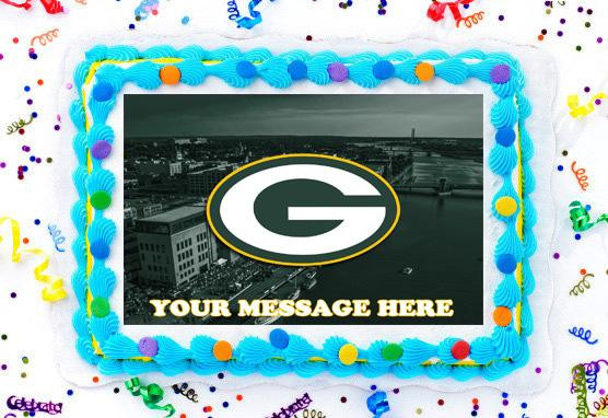 Green Bay Packers Birthday Cake
 Green Bay Packers Edible Image Cake Topper Personalized