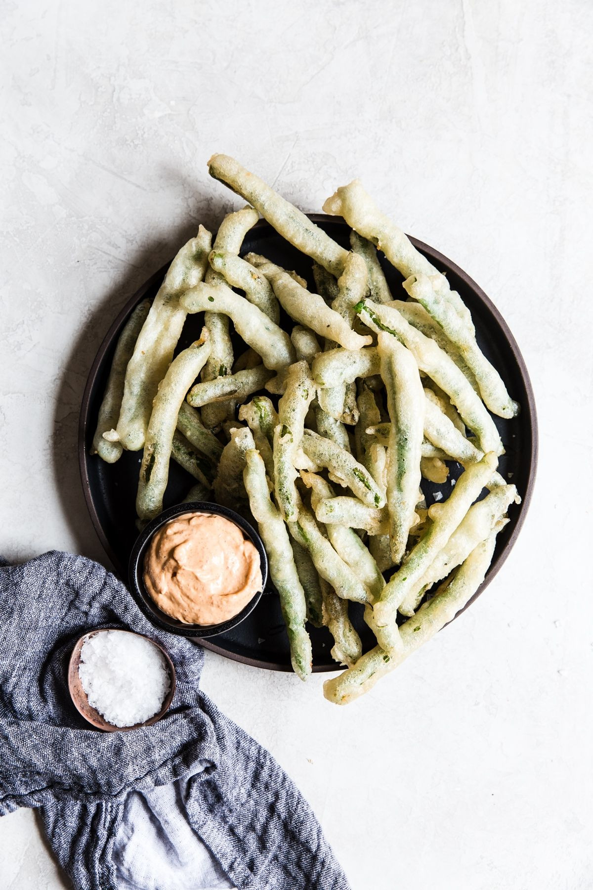 Green Bean Appetizer Finger Food
 Green Bean Tempura with Curry Mayonnaise