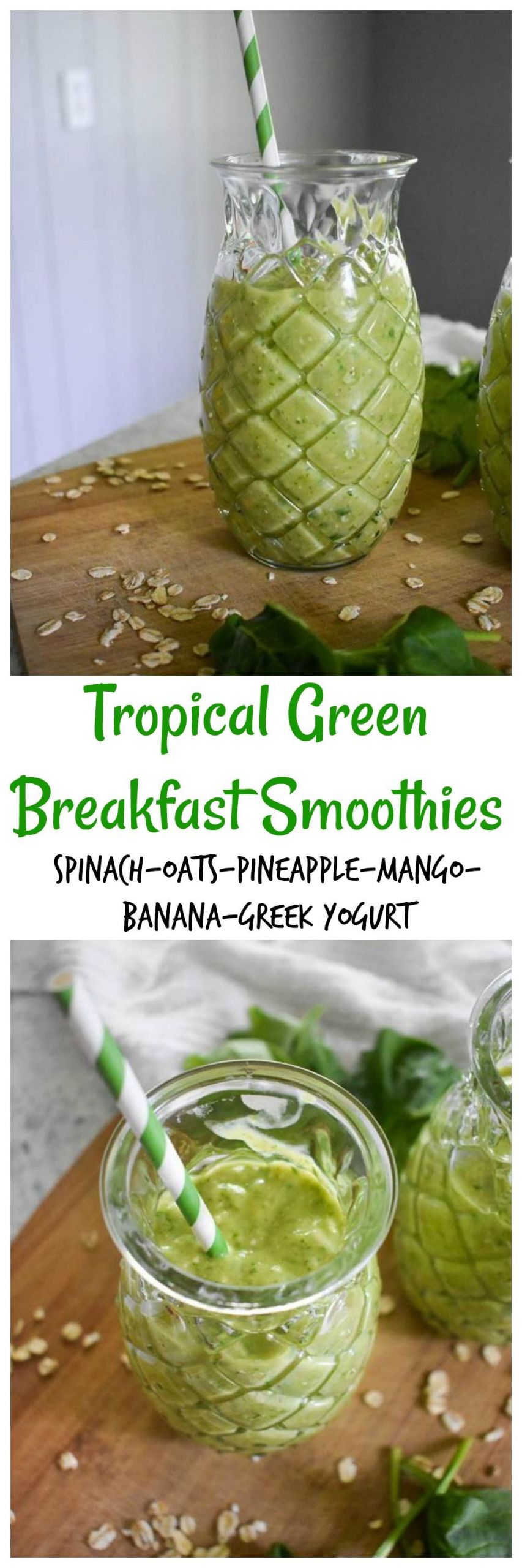 Green Breakfast Smoothie Recipes
 Tropical Green Breakfast Smoothies Recipe