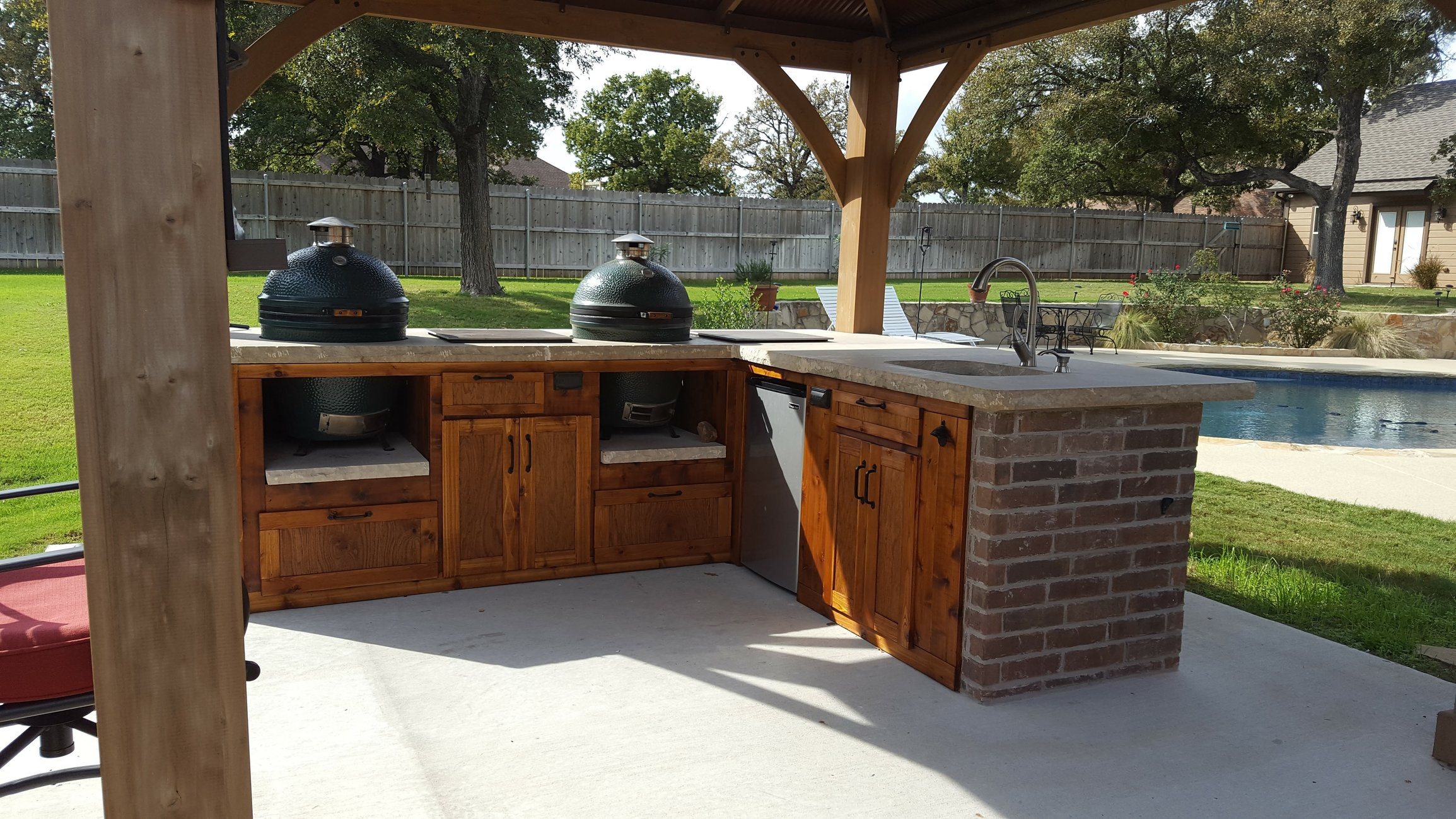 Green Egg Outdoor Kitchen
 Outdoor Kitchen Done with — Big Green Egg