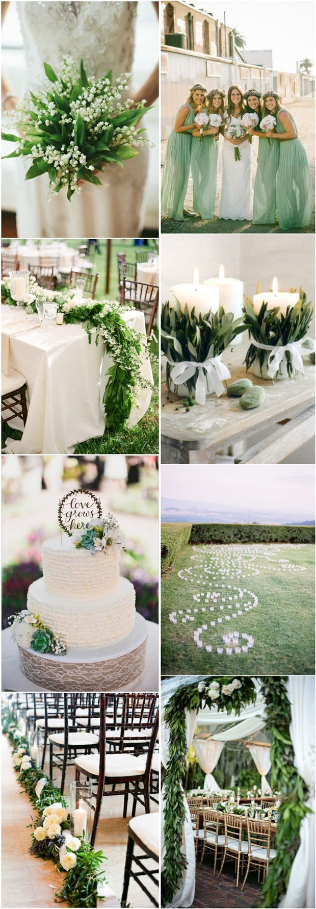Green Wedding Theme
 40 Romantic and Timeless Green Wedding Color Ideas