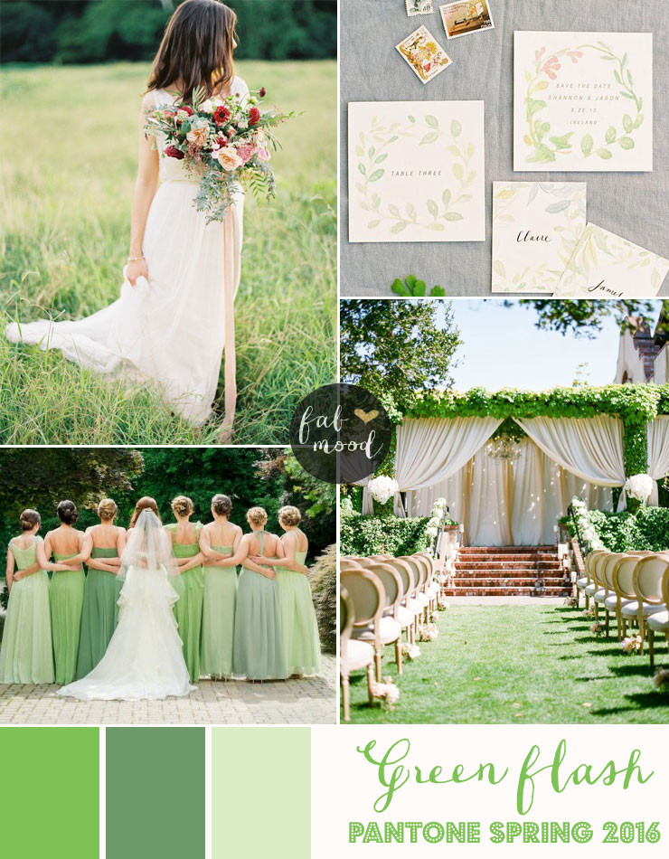 Green Wedding Theme
 Green Flash Wedding Theme Pantone Spring 2016 