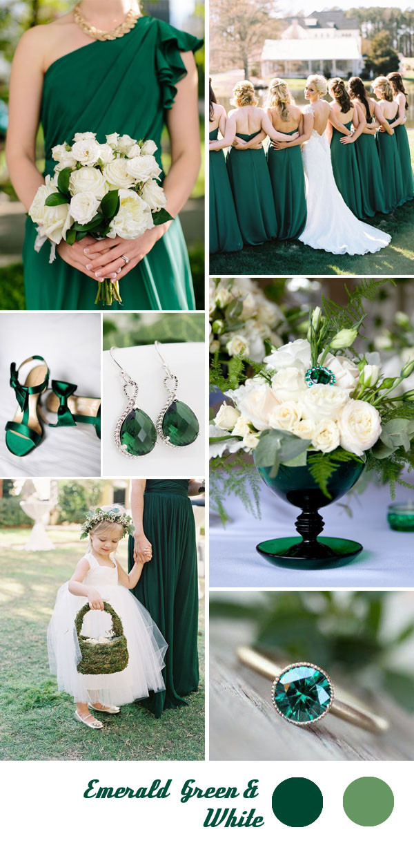 Green Wedding Theme
 Five Fantastic Spring and Summer Wedding Color Palette