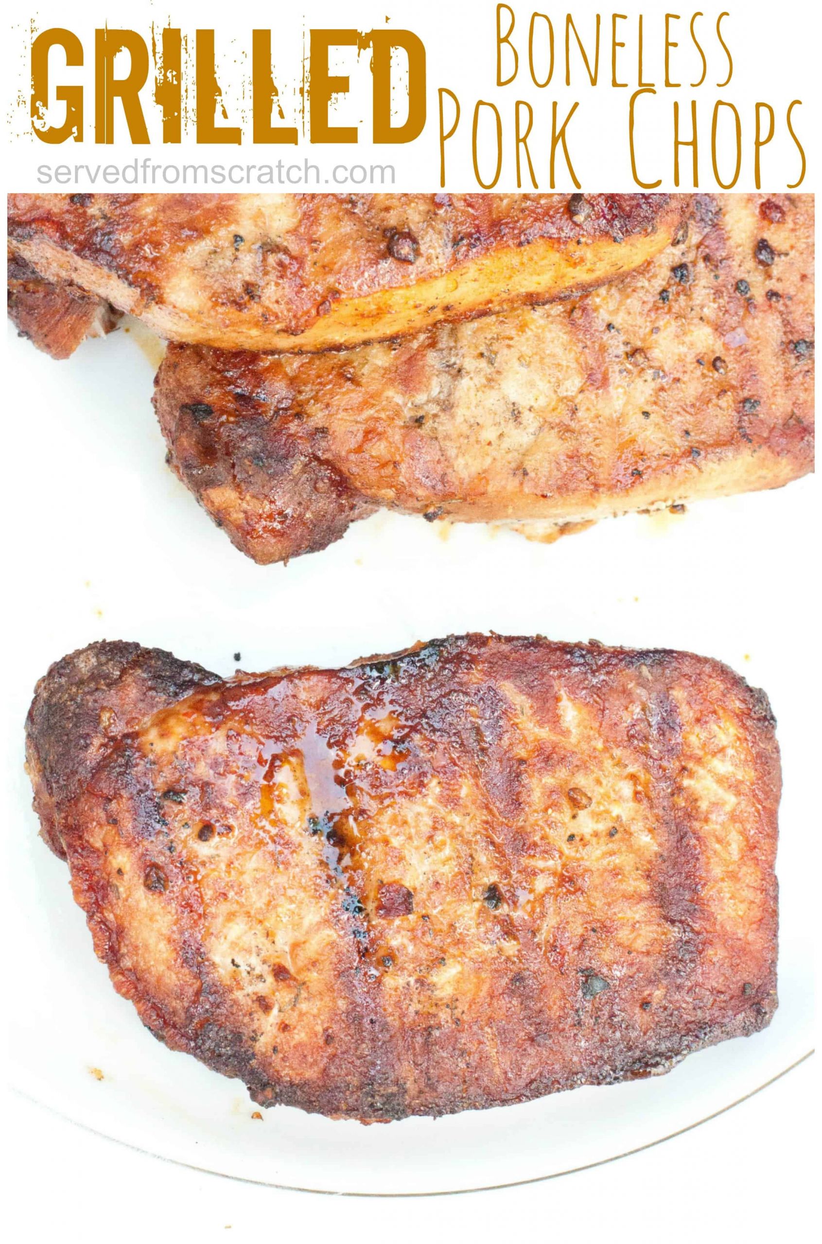 Grill Boneless Pork Chops
 Grilled Boneless Pork Chops Served From Scratch
