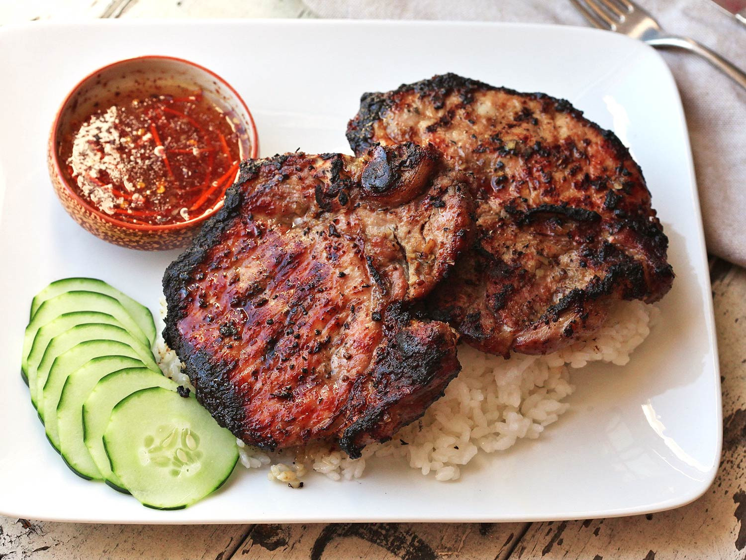 Grill Thin Pork Chops
 Fire Up the Grill for Vietnamese Caramelized Lemongrass