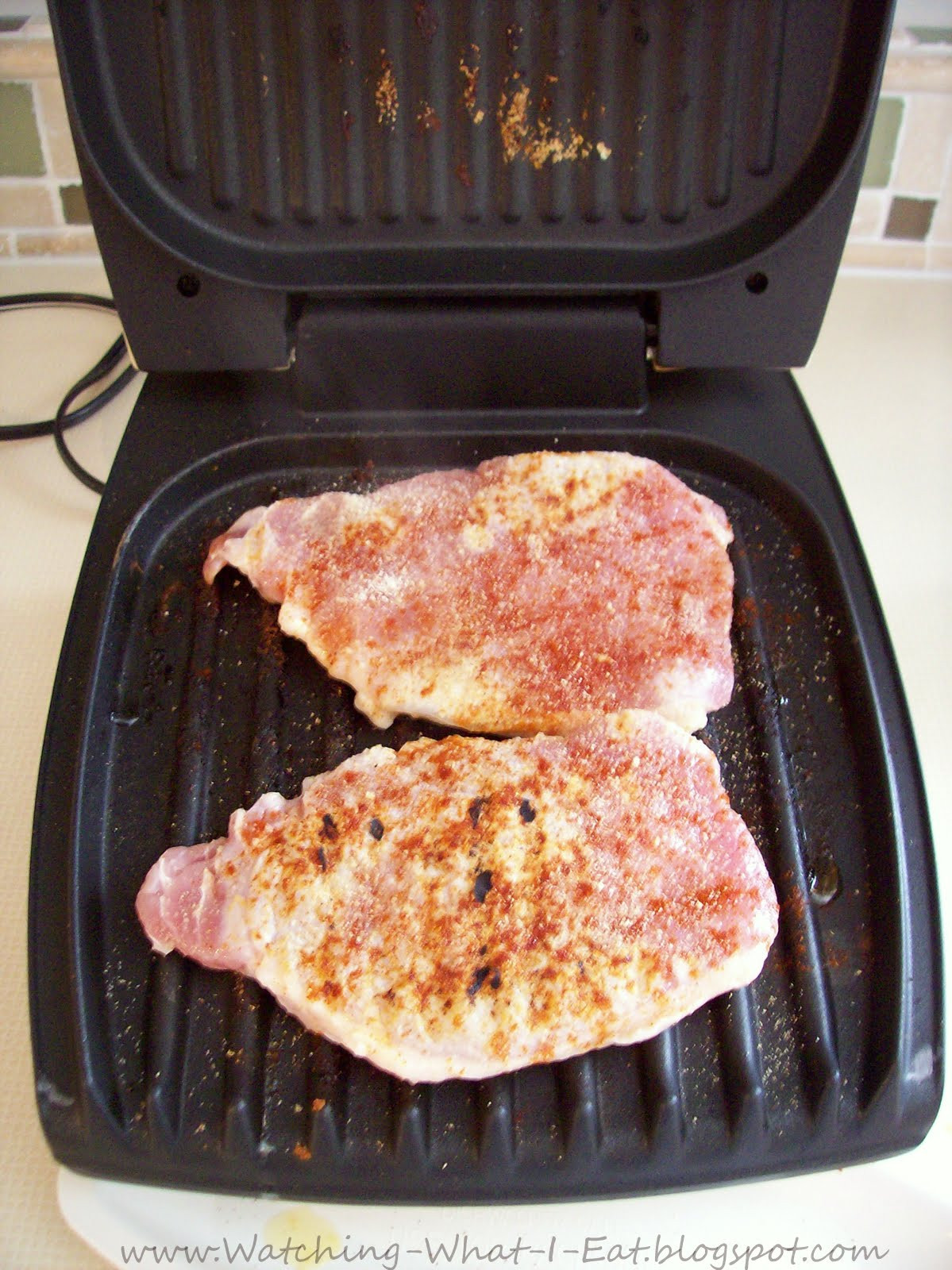 Grill Thin Pork Chops
 Watching What I Eat Grilled Pork Chops Peaches & Cabbage