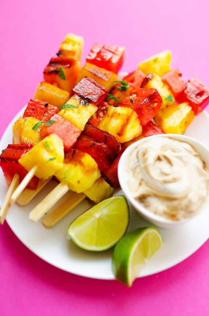 Grilled Fruit Desserts
 Grilled Fruit Skewers with Creamy Yogurt Dipping Sauce