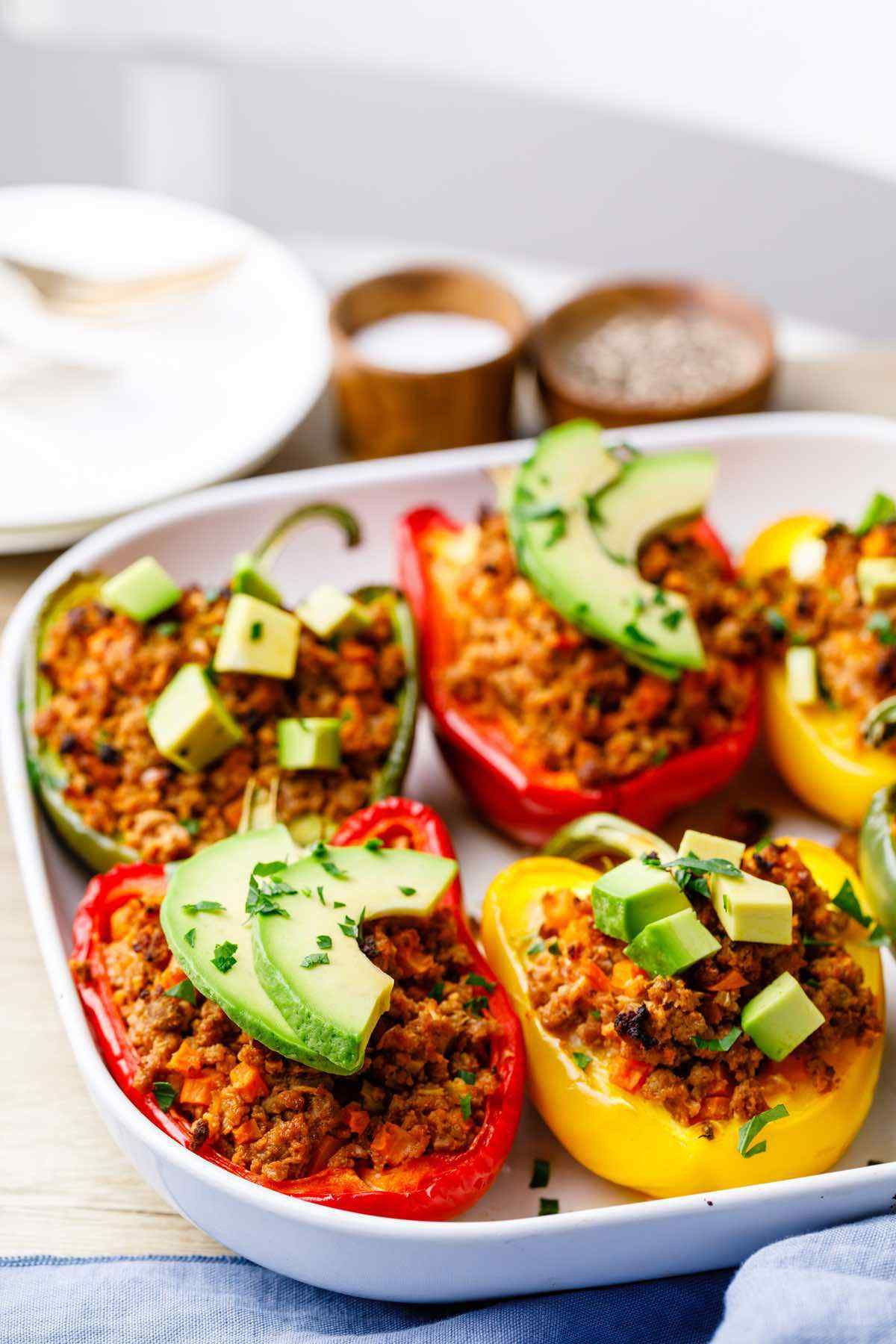 Ground Beef Recipes Healthy Paleo
 Easy Ground Beef Stuffed Peppers Paleo Friendly Dinner